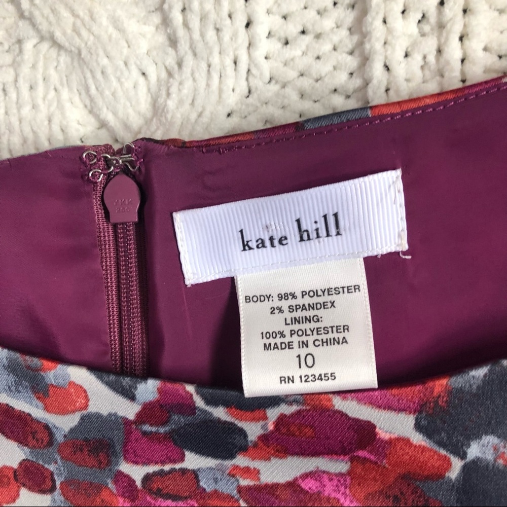 Kate Hill 10 multicolored floral midi dress NWOT - Picture 5 of 8